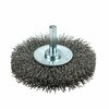 Forney Command PRO Wire Wheel, Crimped, 3 in x .014 in x 1/4 in Shank 60016